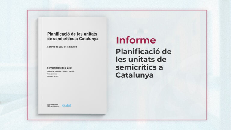 Planificació de les unitats de semicrítics a Catalunya - Antares Consulting